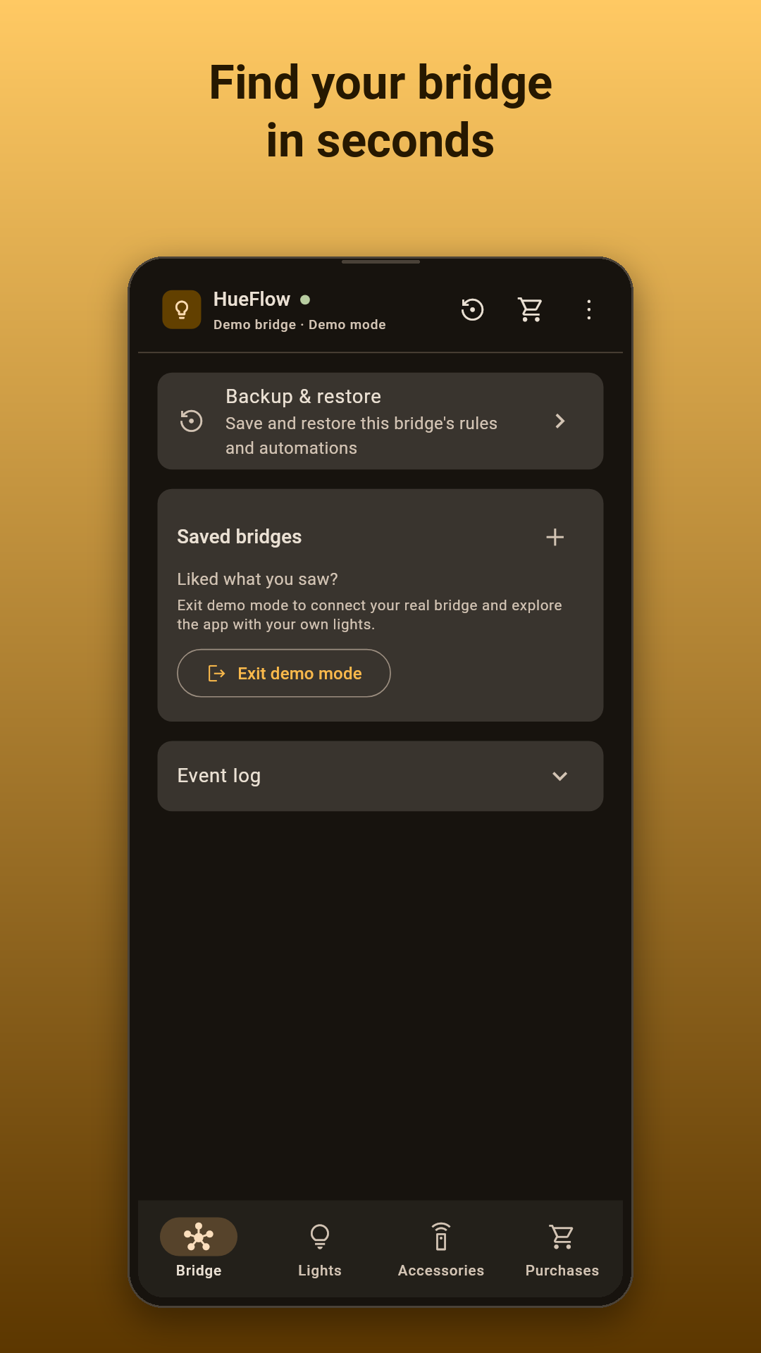 Find your bridge in seconds